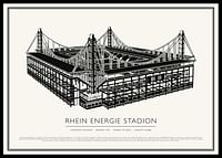 Afiș cu schiță de epocă RheinEnergieStadion-0