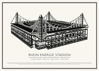 Afiș cu schiță de epocă RheinEnergieStadion-1