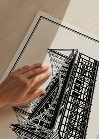 Póster de boceto vintage del RheinEnergieStadion-3