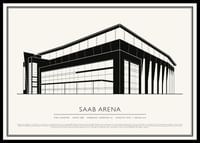 SAAB Arena Vintage Skiss poster-0