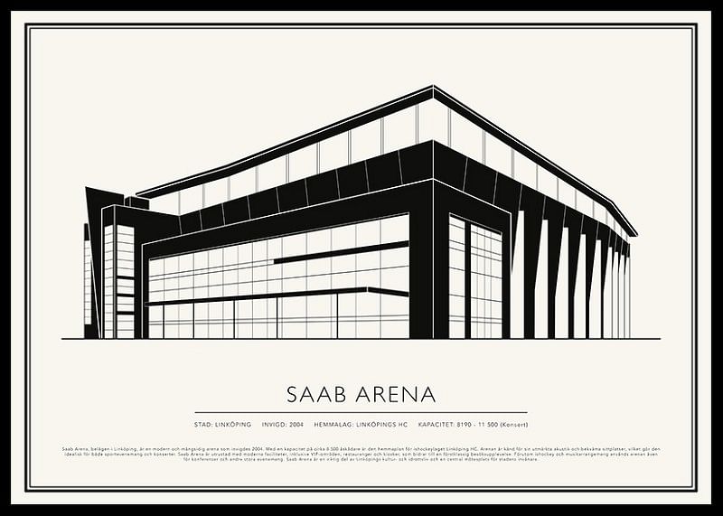 SAAB Arena Vintage Skiss poster-12