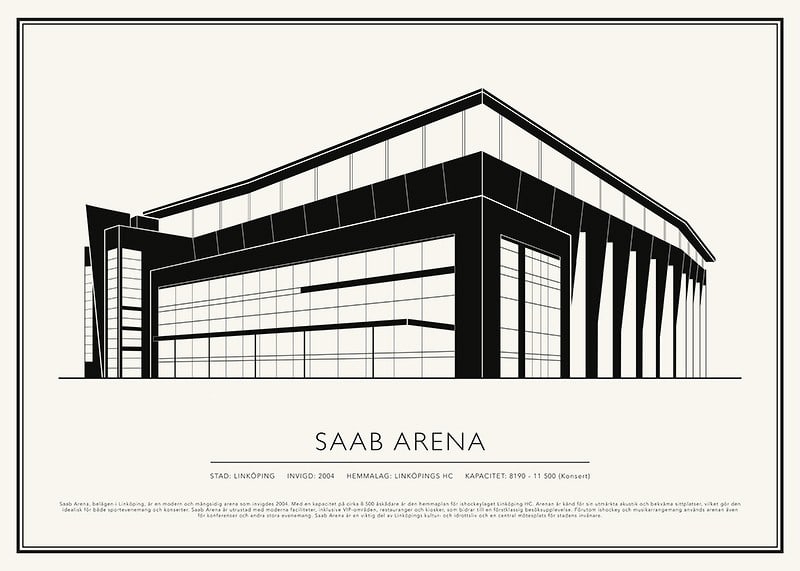 SAAB Arena Vintage Skiss poster-12
