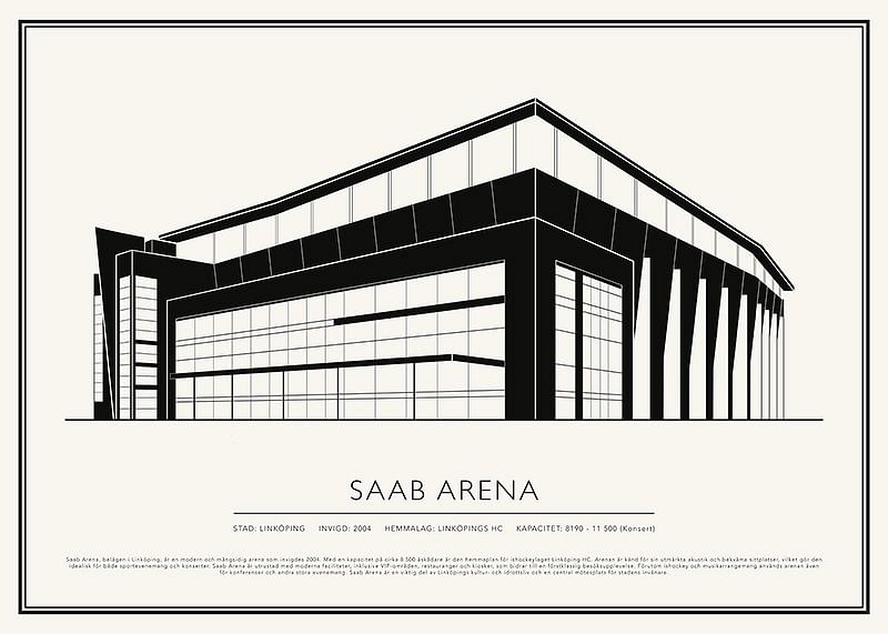 SAAB Arena Vintage Skiss poster-12