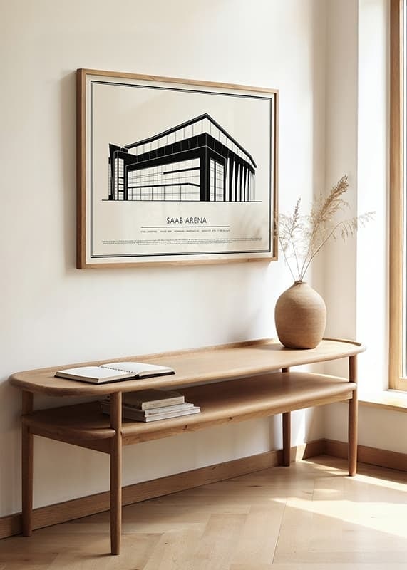 SAAB Arena Vintage Skiss poster-12