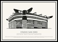 Poster Stadio San Siro Vintage Sketch-0