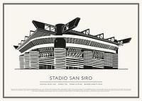 Poster Stadio San Siro Vintage Sketch-1