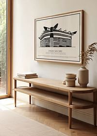 Poster Stadio San Siro Vintage Sketch-2