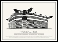 Stadio San Siro Vintage Schizzo poster-0