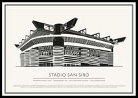 Stadio San Siro Vintage Schizzo poster-0