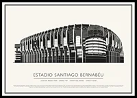 Estadio Santiago Bernabéu Vintage Sketch poster-0