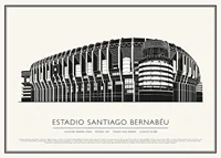 Estadio Santiago Bernabéu Vintage Sketch poster-1