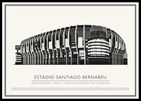Estadio Santiago Bernabéu Sketch Póster-0