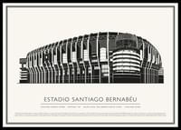 Estadio Santiago Bernabéu Sketch Póster-0