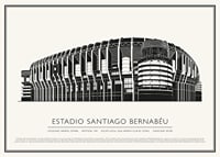 Estadio Santiago Bernabéu Sketch Póster-1