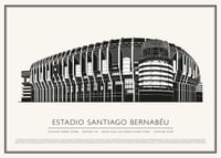 Estadio Santiago Bernabéu Sketch Póster-1