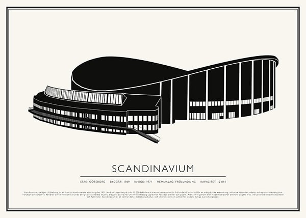 Poster Scandinavium Vintage Skiss 02 SE