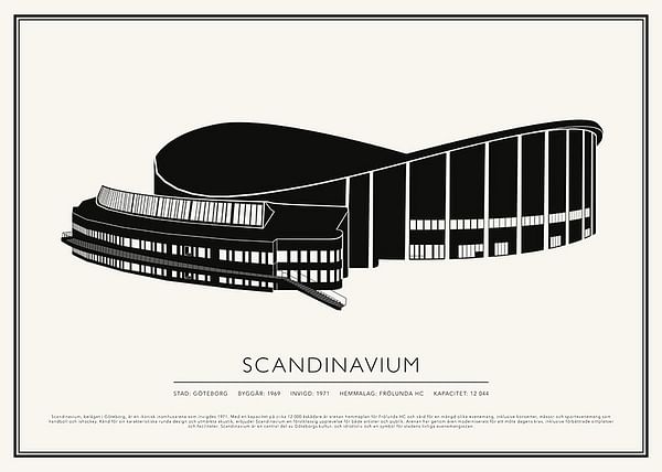 Poster Scandinavium Vintage Skiss 02 SE