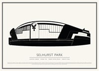 Selhurst Park Vintage Skizze Poster-1