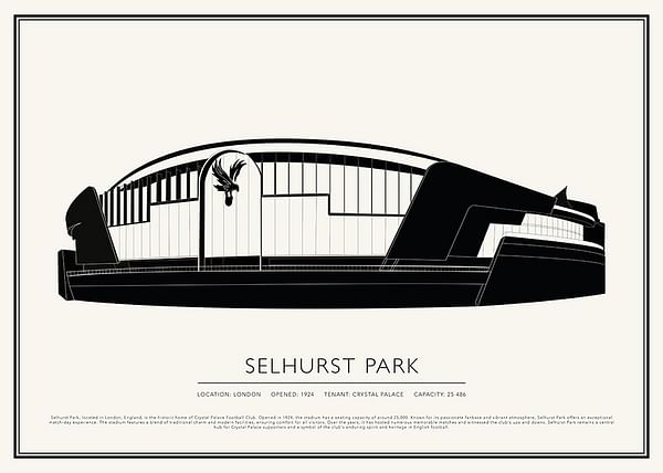 Poster Selhurst Park Vintage Sketch 02 EN