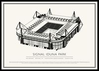 Signal Iduna Park Vintage Skizze Poster-0