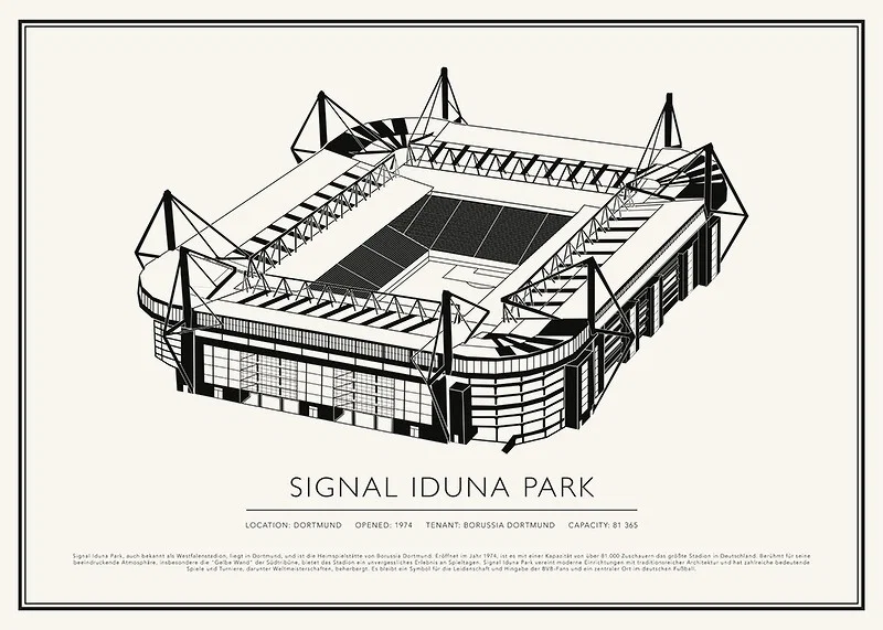 Signal Iduna Park Vintage poster-12