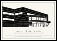 Skellefteå Kraft Arena Vintage Skiss poster-0