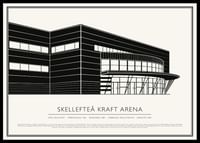 Skellefteå Kraft Arena Vintage Skiss poster-0