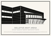Skellefteå Kraft Arena Vintage Skiss poster-1
