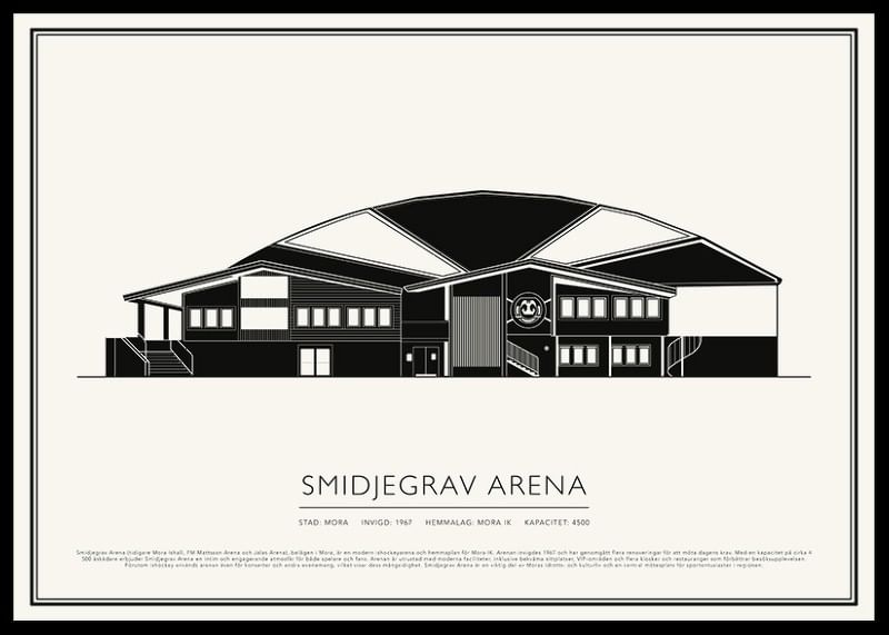 Smidjegrav Arena Vintage Skiss poster-12