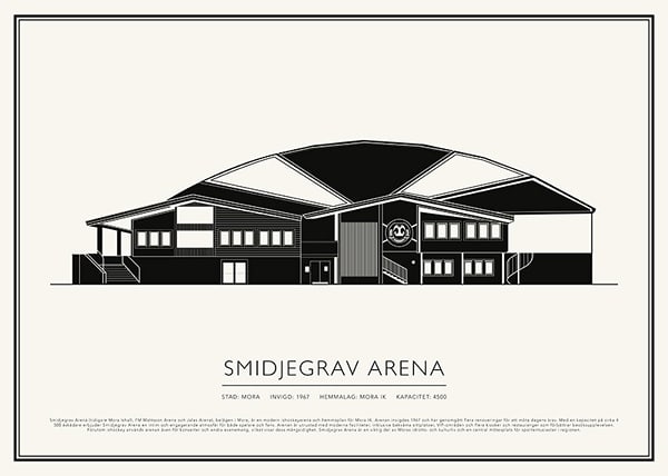 Poster Smidjegrav Arena Vintage Skiss 02 SE