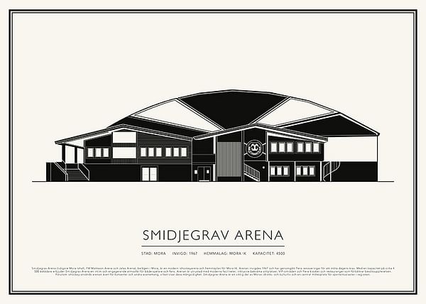 Poster Smidjegrav Arena Vintage Skiss 02 SE