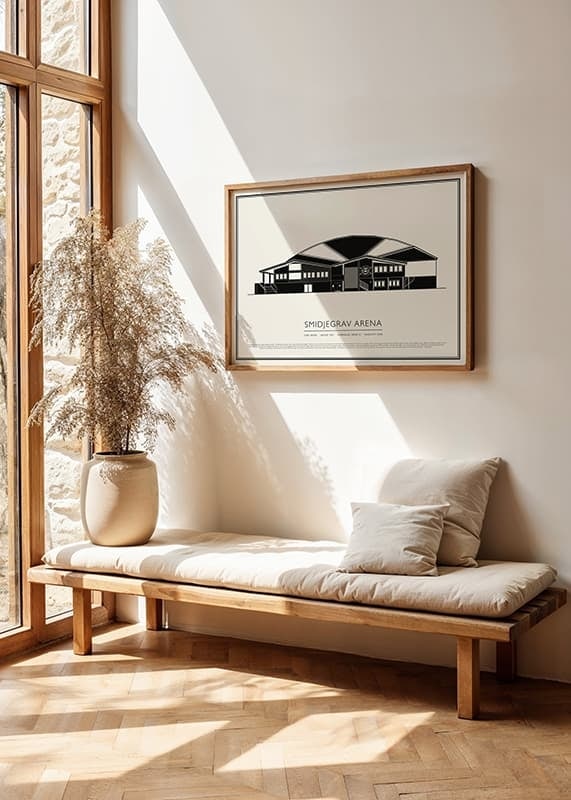 Poster Smidjegrav Arena Vintage Skiss 02 SE crossfade