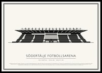 Södertälje Fotbollsarena Vintage Skiss poster-0