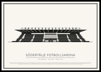 Södertälje Fotbollsarena Vintage Skiss poster-0
