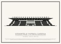 Södertälje Fotbollsarena Vintage Skiss poster-1
