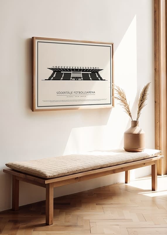 Södertälje Fotbollsarena Vintage Skiss poster-12