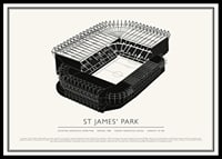 St James' Park Vintage Sketch plagát-0