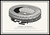 Olimpiskā stadiona vintage skices plakāts-0