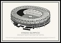 Stadionul Olimpic Afiș cu schiță de epocă-0