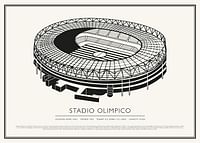 Stadionul Olimpic Afiș cu schiță de epocă-1