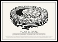 Stadio Olimpico Vintage Schizzo poster-0