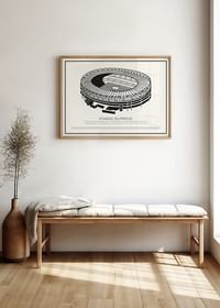 Stadio Olimpico Vintage Schizzo poster-2
