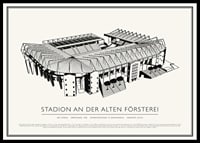 Stadion An der Alten Försterei Vintage Skizze Poster-0