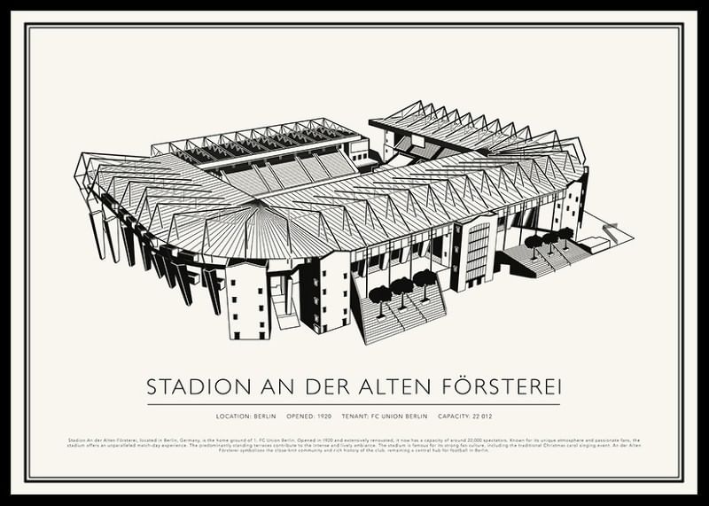 Stadionul An der Alten Försterei afiș cu schiță de epocă-12