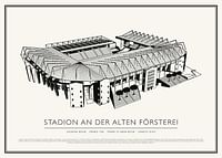 Stadionul An der Alten Försterei afiș cu schiță de epocă-1