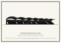 Stadsparksvallen Vintage Skiss poster-1