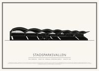 Stadsparksvallen Vintage Skiss poster-1