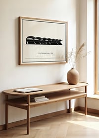 Stadsparksvallen Vintage Skiss poster-2