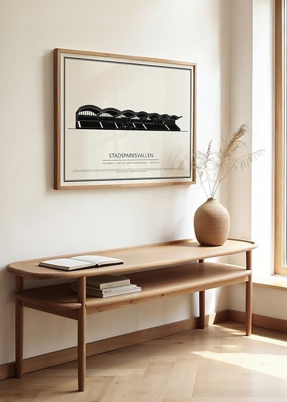 Poster Stadsparksvallen Vintage Skiss 02 SE crossfade