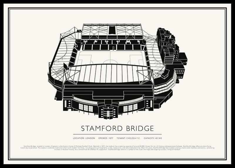 Stamford Bridge Vintage Sketch-plakat-12